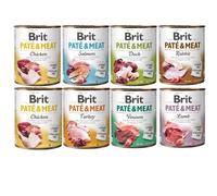 BRIT Pate&Meat - Pâtée pour chiens mix de saveurs - 8x800 g