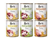 BRIT Pate&Meat - Pâtées Mix de saveurs de volaille - 6x800 g