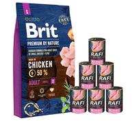 Brit Premium By Nature Adult S avec Poulet 8kg + Surprise gratuite pour chien