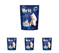 Brit Premium by Nature - Croquettes pour Chatons et Chats allaitants - Saveur Poulet - 300 g (Lot de 4)