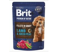 BRIT Premium By Nature Dog Fillets in Gravy avec de l'agneau et des petits pois 24x85g