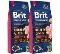BRIT Premium By Nature Junior Large L - Poulet pour les chiots de grandes races - 2 x 15 kg