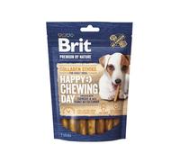 Brit Premium by Nature Lot de 7 bâtonnets de collagène à mâcher pour Chien, collagène de bœuf et Beurre d'arachide