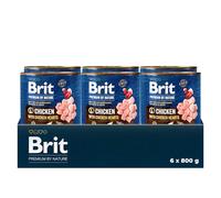 Brit Premium by Nature - Nourriture Humide pour Chiens Adultes - Poulet avec cœur de Poulet - Nourriture complète - 6 x 800 g