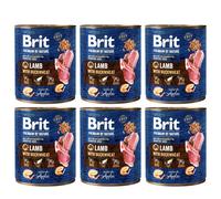 BRIT Premium by Nature - nourriture naturelle pour chiens à base d'agneau et de sarrasin - 6x800 g