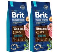 Brit Premium By Nature Sensitive Avec Agneau Et Riz 15kg x2