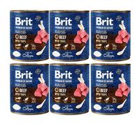 BRIT Premium by Nature viande de bœuf et abats pour chiens - 6x800 g