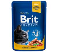 Brit Premium Cat Adult Salmon + Trout pouch 100g