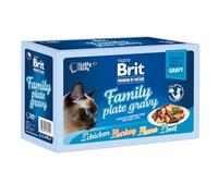 Brit Premium Delicate Multipack de Nourriture Humide pour Chats, Filets délicats en Sauce, Poulet, Dinde, bœuf et Thon, Nourriture Riche en protéines, 12 x 85 g