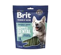 Brit Premium Lot de 7 bâtonnets dentaires Semi-humides pour Chiens Adultes | Bâtonnets dentaires au poulet pour chiens de grande taille : doux, favorisent l'hygiène bucco-dentaire