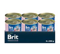 Brit Premium Pâté Chat Saveur Poulet & Coeurs 6 x 200 g