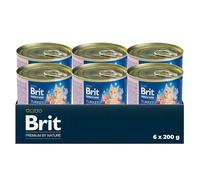 Brit Premium Pâté pour Chat Saveur Dinde & Foie 6 x 200 g