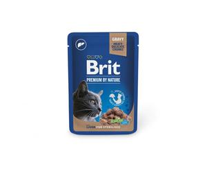 BRIT PREMIUM Pouch Liver Sterilized - avec du foie pour les chats stérilisés - 24x100g