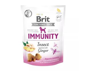 Brit Snack Immunity Functional Snack Immunity Friandise pour chien avec insectes et gingembre, vitamine C et lactobacillus pour chiens adultes