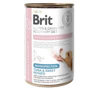 BRIT Veterinary Diet Dog Hypoallergenic Monoprotein Tuna 400g avec du thon pour chiens souffrant d'allergies et de problèmes cutanés