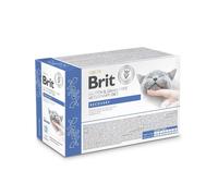 BRIT Veterinary Diet Grain Free Recovery Cat Fillets in Gravy Salmon 12x85g pour les chats en période de convalescence