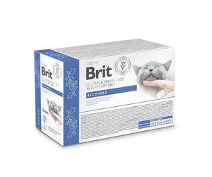 BRIT Veterinary Diet Grain Free Recovery Cat Fillets in Gravy Salmon 12x85g pour les chats en période de convalescence