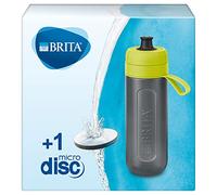 BRITA 1027001 Gourde Filtrante 0.6 L en Plastique - Gris/Vert - 7 x 25,5 cm