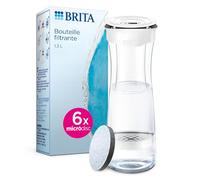 Bouteille filtrante - BRITA - Blanc Graphite - 1,3L - 6 filtres MicroDisc - Compatible lave-vaisselle