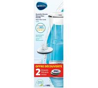 Brita Bouteille filtrante Blanc graphite avec 2 filtre MicroDisc inclus - 4006387112806