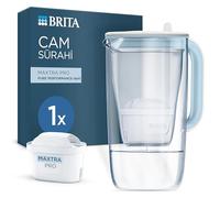 BRITA Carafe en verre 1x Maxtra Pro All-In-1 Filtre - Bleu clair 2,5L