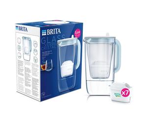 BRITA Carafe filtrante en verre Model One 2.5L + 7 filtres à eau MAXTRA PRO (filtre aussi les PFAS)