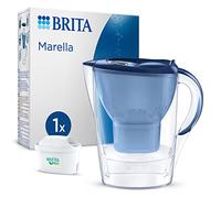 BRITA Carafe Filtrante Marella Bleue (2,4l) incl 1 cartouche filtre eau robinet MAXTRA PRO All-in-1 réduit PFAS,calcaire, chlore, certaines impuretés et métaux indicateur temporel, éco-emballage