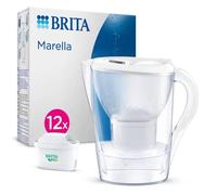 BRITA Carafe filtrante Marella blanche + 12 cartouches filtrantes MAXTRA PRO All-in-1 - Nouveau MAXTRA+