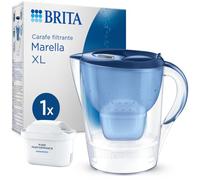 BRITA Carafe Filtrante MAXTRA Marella XL, 1 cartouche Pure Performance | Bleue, 3.5 L, BRITA Memo, couvercle rabattable, réduit* des impuretés, certains PFAS**, chlore et métaux