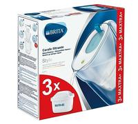 BRITA Carafe filtrante Style bleue + 3 cartouches Maxtra +
