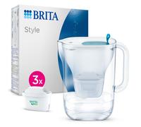 BRITA Carafe Filtrante Style Cool 2.4L Bleu incl. 3 Cartouches MAXTRA PRO Pure Performance - Design durable & LED intelligente