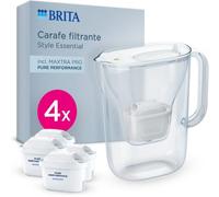 Brita - Carafe Filtrante Style Essential Blanc + 4 Cartouches Maxtra Pro