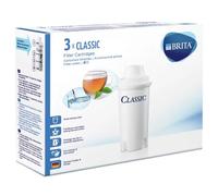 Cartouches filtrantes BRITA Classic - Pack de 3 - Réduction de tartre, chlore et impuretés - Blanc
