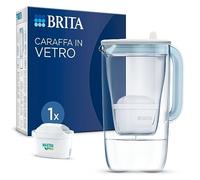 BRITA Filtre à eau en verre bleu clair (2,5 l) avec 1 cartouche MAXTRA PRO All-in-1 - Pichet design de qualité supérieure en verre, robuste et léger / réduit le calcaire, le chlore, les pesticides,