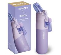 BRITA Florence by mills x LARQ Essential Gourde isotherme 680 ml (Violet) | Gourde en acier inoxydable en édition limitée avec charms signature, créée personnellement par Millie Bobby Brown