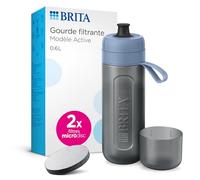 BRITA Gourde filtrante Active Bleu Foncé (0,6 L) réduit Le Chlore, Les Particules Fines ≥ 15 µm, Certains pesticides, herbicides et Hormones. Préserve Les minéraux tels Que Le Calcium et Le magnésium