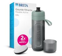 BRITA Gourde filtrante Active Vert Clair (0,6 L) réduit Le Chlore, Les Particules Fines ≥ 15 µm, Certains pesticides, herbicides et Hormones, Préserve Les minéraux tels Que Le Calcium et Le magnésium
