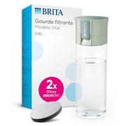 BRITA Gourde filtrante Vital 0,6 l - Vert clair - 2 microdisques inclus