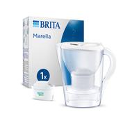 Brita Marella Carafe Filtrante 2.4L Transparent/Blanc, Filtration 1.4L, Technologie MAXTRA, Indicateur LED, Dimensions 258x105x258mm, Fabriquée en Allemagne