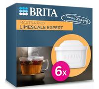 BRITA Maxtra Pro Lot de 6 cartouches filtrantes à eau Expert en chaux à économie semestrielle - Pièce de rechange originale pour toutes les carafes Brita avec filtration supplémentaire du calcaire et