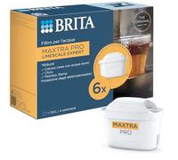 BRITA Maxtra Pro Lot de 6 cartouches filtrantes à eau Expert en chaux à économie semestrielle - Pièce de rechange originale pour toutes les carafes Brita avec filtration supplémentaire du calcaire et