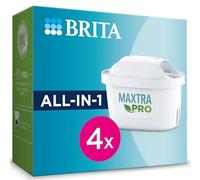 BRITA Maxtra Pro Pure Performance Lot de 4 cartouches de filtre à eau tout-en-1 - Filtre à eau de rechange original pour toutes les carafes BRITA - PFAS, chlore, calcaire et