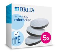 BRITA Pack de 5 filtres MicroDisc - réduit* le chlore, les particules fines ≥ 15 µm, certains pesticides, herbicides et hormones. Préserve* les minéraux tels que le calcium et le magnésium.