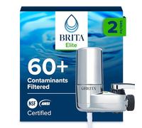 Brita Système de montage de robinet, système de filtration de robinet d'eau avec rappel de changement de filtre, réduit le plomb, fabriqué sans BPA, s'adapte uniquement aux robinets standard, Elite,