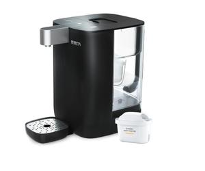 BRITA YOURCE mini, distributeur d’eau filtrée chaude et tempérée | Noir, 4 L, température / capacité personnalisables, la technologie LED UV-C élimine 99,999 %* des bactéries