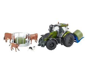 Britains 1:32 Coffret Tracteur Valtra 43324 Vert Olive avec Accessoires, Compatible avec Les Jouets à l'échelle 1:32, pour Les Collectionneurs et Les Enfants à partir de 3 Ans.