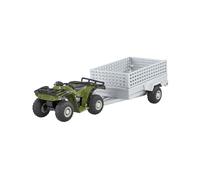 Britains 4WD Buggy With Remorque Set Cow Feeder Bale Lève Tracteur Tractor 1:3 2