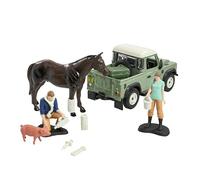 Britains Land Rover Vétérinaire - Ensemble de Jeu de 24 Pièces Incluant Un Land Rover à l'Échelle 1:32- Convient aux Enfants de 3 Ans et Plus