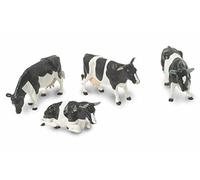 Britains Tomy- Vaches Noires et Blanches-Échelle 1/32-Lot de 4, 152162