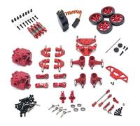 BritBolt 18 Pack Metal Moverging Gear Box Servro Link Compatible avec RC Car Models 1 28 284131 K969 K979 K989 K999 P929 P939 Remplacement du marché secondaire(Red)